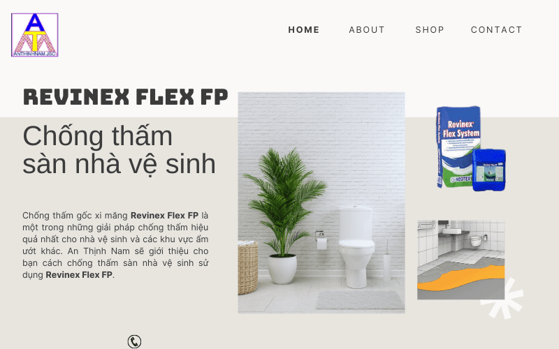Cách chống thấm sàn vệ sinh sử dụng Revinex Flex FP